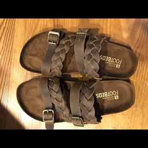 Brown Braided White Mountain Sandals